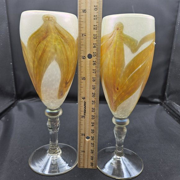 Arte Vargas signed wine/champagne glasses - Picture 4 of 6